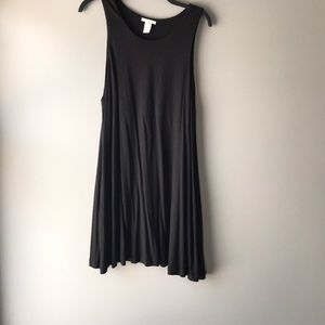 Black cotton dress with pockets